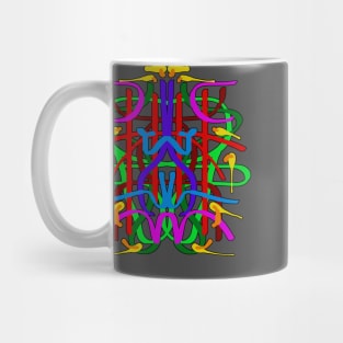 Abstract Symmetrical Colorful Ribbon Mug